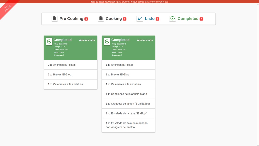 JUMO Community Plus — Pantalla cocina KDS